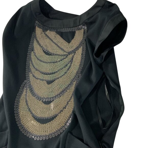 Ted Baker Consuld Sequins Dress Ted/2 US/S Cap Sleeve Mini Pockets Holiday Party - Picture 4 of 13